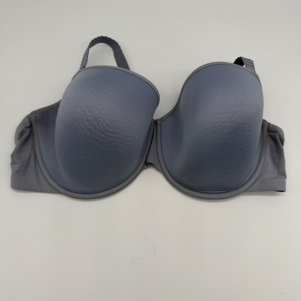ThirdLove 24/7 Classic Uplift Plunge Bra Microfiber Gray 38E DD Cup